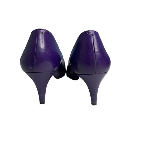 Amalfi vintage purple leather kitten heel women size 9B made in Italy - Picture 5 of 12